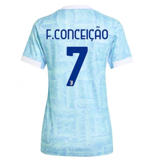 Juventus Francisco Conceicao #7 Venkovní Dres pro Dámské 2025-26 Krátký Rukáv Juventus Francisco Conceicao #7 Venkovní Dres pro Dámské 2025-26 Krátký Rukáv